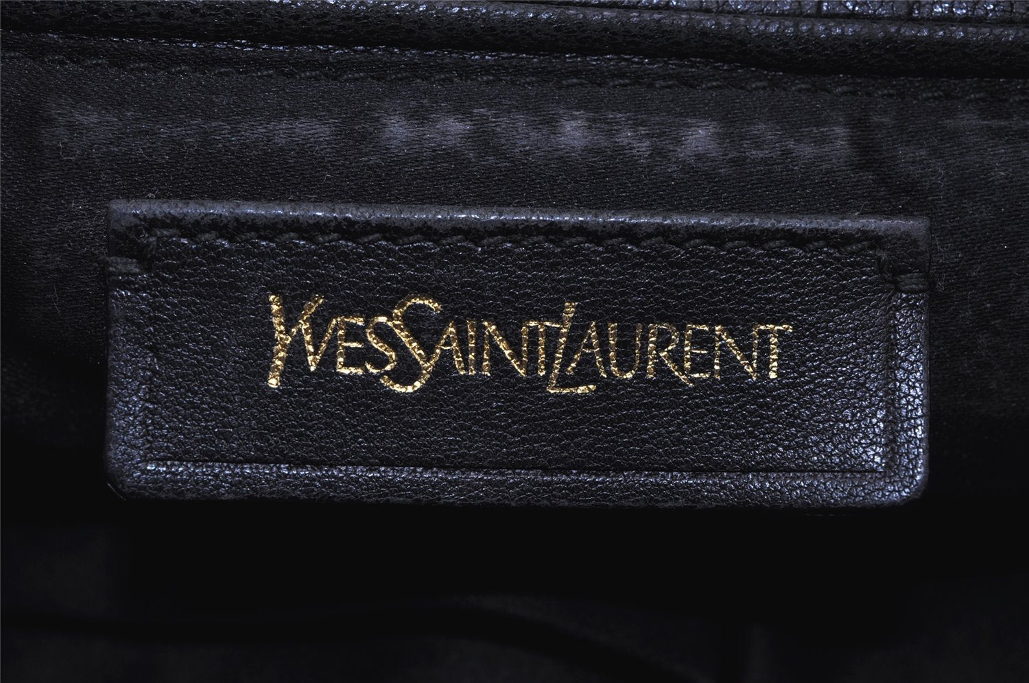 Authentic YVES SAINT LAURENT Muse Tote Hand Bag Leather 156465 Black 1187J