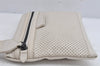 Authentic BOTTEGA VENETA Punching Leather Clutch Hand Bag Purse White 1189K
