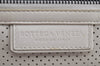 Authentic BOTTEGA VENETA Punching Leather Clutch Hand Bag Purse White 1189K