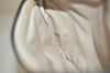 Authentic BOTTEGA VENETA Punching Leather Clutch Hand Bag Purse White 1189K