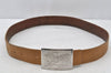 Auth Louis Vuitton Ceinture Jeans Belt Size 90cm 36" Brown Silver M6815S 1190J