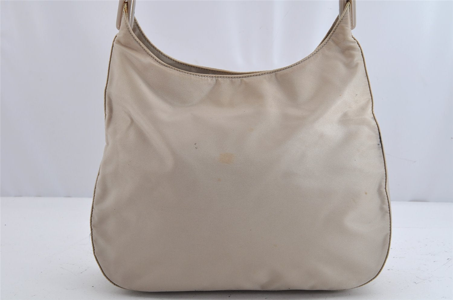 Authentic PRADA Vintage Nylon Shoulder Hand Bag Purse White Cream 1192K