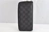 Authentic Louis Vuitton Damier Graphite Zippy Wallet Vertical N63095 LV 1193K