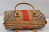 Authentic GUCCI Sherry Line Hand Bag GG Canvas Leather 0000851 Brown 1194K