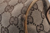 Authentic GUCCI Sherry Line Hand Bag GG Canvas Leather 0000851 Brown 1194K