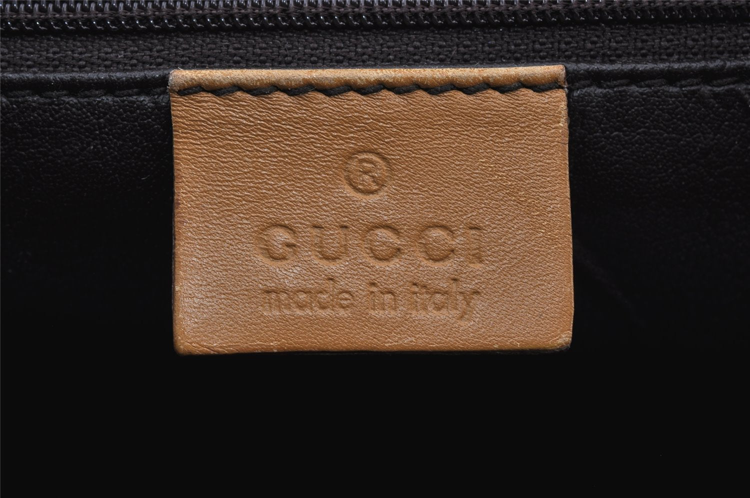Authentic GUCCI Sherry Line Hand Bag GG Canvas Leather 0000851 Brown 1194K