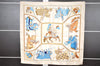 Authentic HERMES Carre 90 Scarf "CHOCS EN PLUMES" Silk Light Beige 1195I