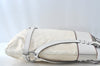 Authentic GUCCI Vintage Shoulder Tote Bag GG Canvas Leather White 1195K