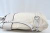 Authentic GUCCI Vintage Shoulder Tote Bag GG Canvas Leather White 1195K