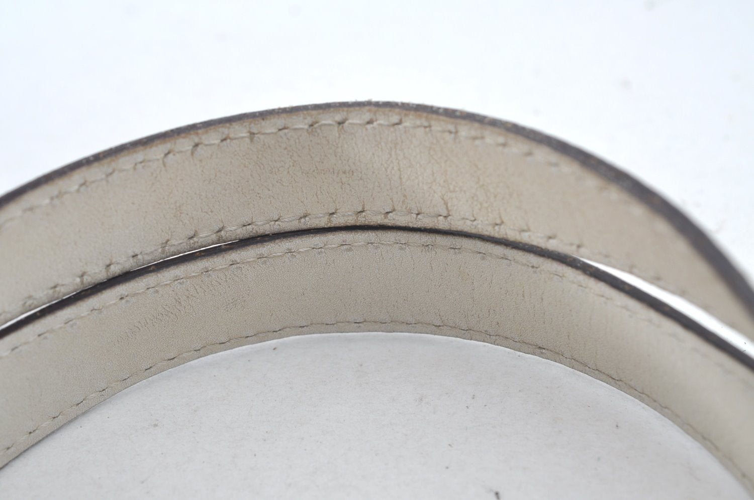 Authentic GUCCI Vintage Shoulder Tote Bag GG Canvas Leather White 1195K