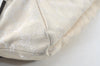 Authentic GUCCI Vintage Shoulder Tote Bag GG Canvas Leather White 1195K