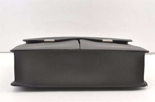 Authentic Louis Vuitton Taiga Kazan Briedcase Business Bag Black M30802 LV 1201K