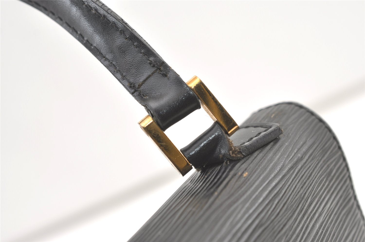 Authentic Louis Vuitton Epi Concorde Hand Bag Purse Black M52132 LV 1202K