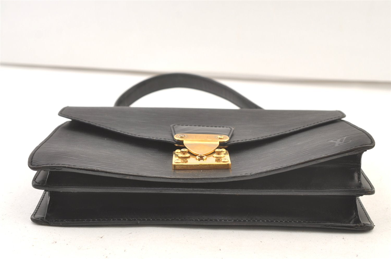Authentic Louis Vuitton Epi Concorde Hand Bag Purse Black M52132 LV 1202K