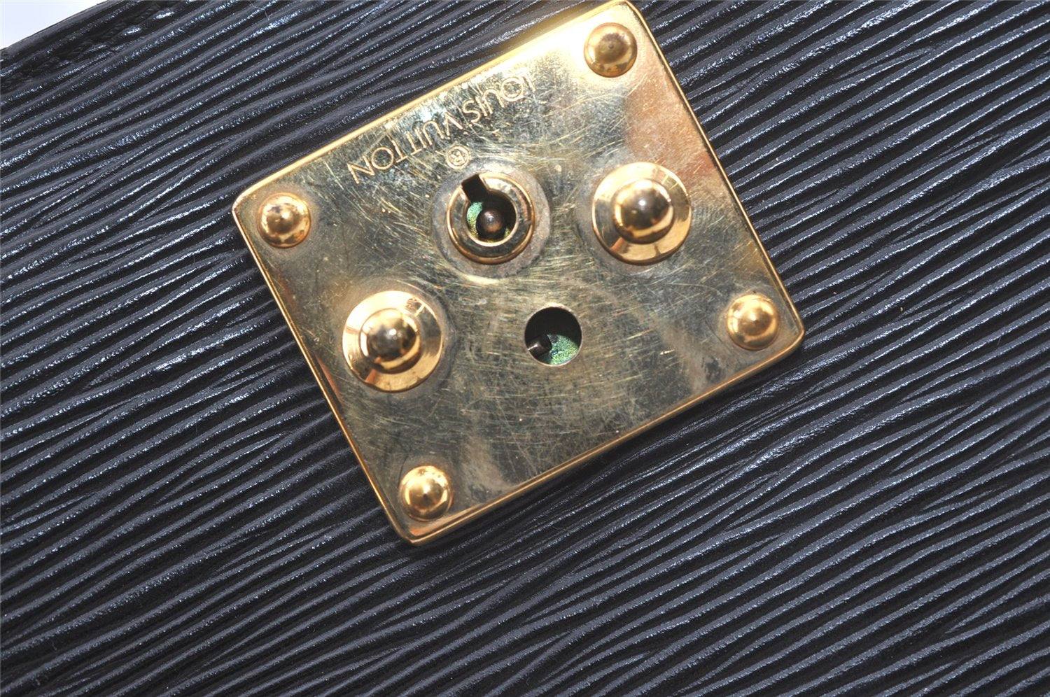 Authentic Louis Vuitton Epi Concorde Hand Bag Purse Black M52132 LV 1202K