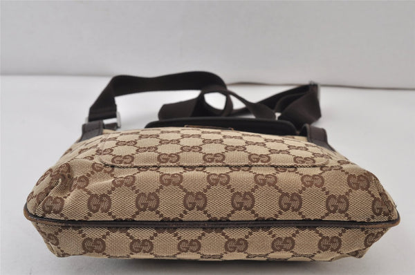 Authentic GUCCI Shoulder Cross Body Bag GG Canvas Leather 122793 Brown 1203K
