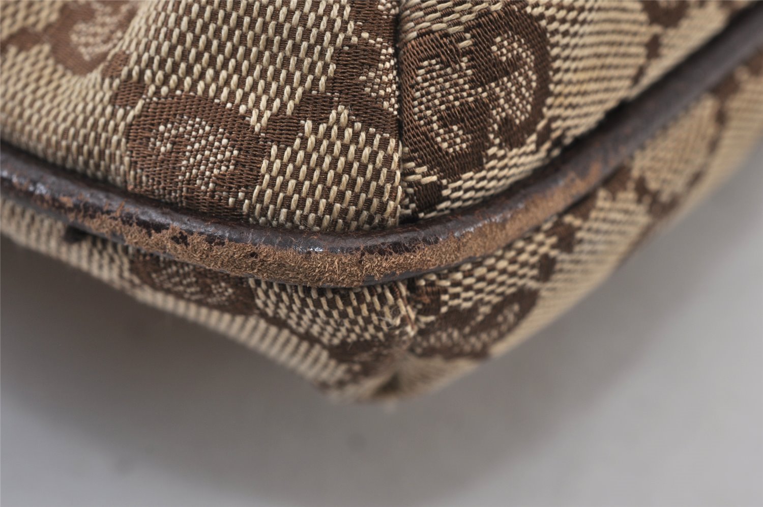 Authentic GUCCI Shoulder Cross Body Bag GG Canvas Leather 122793 Brown 1203K