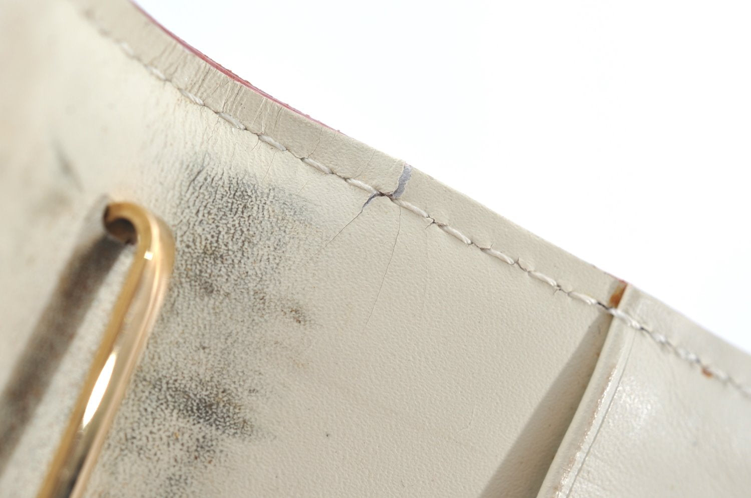 Auth Louis Vuitton Suhali Partenaire Agenda Day Planner Cover R21030 White 1204H