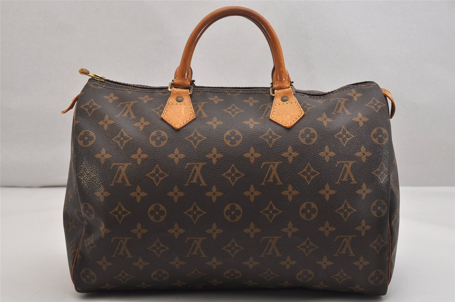 Authentic Louis Vuitton Monogram Speedy 35 Hand Boston Bag M41524 LV 1204K