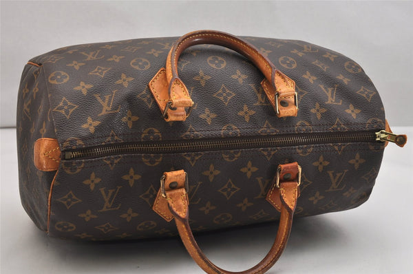 Authentic Louis Vuitton Monogram Speedy 35 Hand Boston Bag M41524 LV 1204K