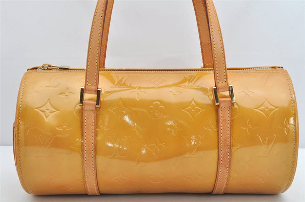 Authentic Louis Vuitton Vernis Bedford Hand Bag Yellow Beige M91006 LV 1205K