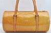 Authentic Louis Vuitton Vernis Bedford Hand Bag Yellow Beige M91006 LV 1205K