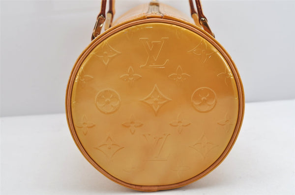 Authentic Louis Vuitton Vernis Bedford Hand Bag Yellow Beige M91006 LV 1205K