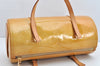 Authentic Louis Vuitton Vernis Bedford Hand Bag Yellow Beige M91006 LV 1205K