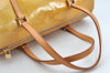 Authentic Louis Vuitton Vernis Bedford Hand Bag Yellow Beige M91006 LV 1205K