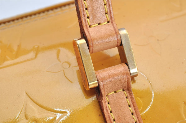 Authentic Louis Vuitton Vernis Bedford Hand Bag Yellow Beige M91006 LV 1205K
