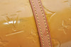 Authentic Louis Vuitton Vernis Bedford Hand Bag Yellow Beige M91006 LV 1205K