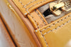 Authentic Louis Vuitton Vernis Bedford Hand Bag Yellow Beige M91006 LV 1205K