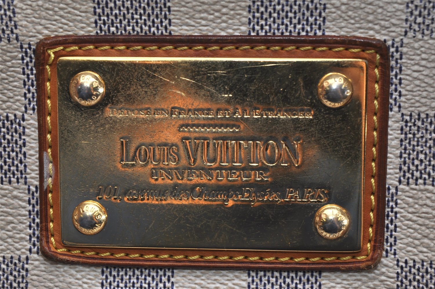 Authentic Louis Vuitton Damier Azur Galliera PM Shoulder Bag N55215 LV 1206K