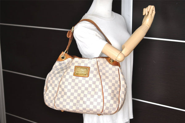 Authentic Louis Vuitton Damier Azur Galliera PM Shoulder Bag N55215 LV 1206K