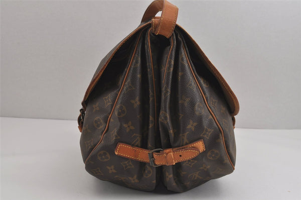 Authentic Louis Vuitton Monogram Saumur 35 Shoulder Cross Bag M42254 LV 1212J