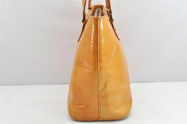 Authentic Louis Vuitton Vernis Houston Shoulder Hand Bag Yellow M91004 LV 1213K