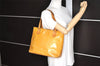 Authentic Louis Vuitton Vernis Houston Shoulder Hand Bag Yellow M91004 LV 1213K