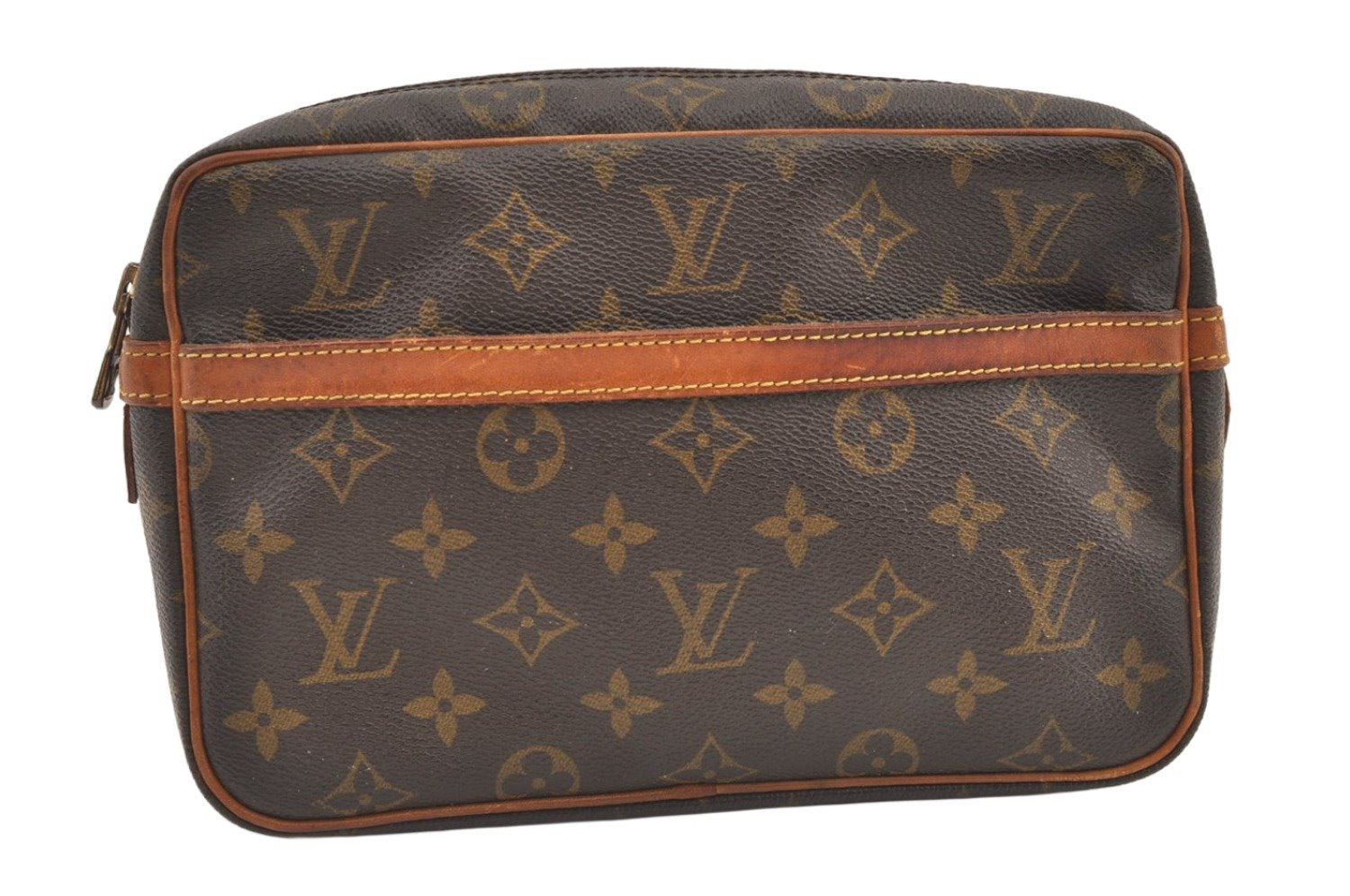 Authentic Louis Vuitton Monogram Compiegne 23 Clutch Hand Bag M51847 LV 1216K