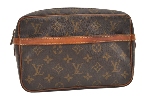 Authentic Louis Vuitton Monogram Compiegne 23 Clutch Hand Bag M51847 LV 1216K