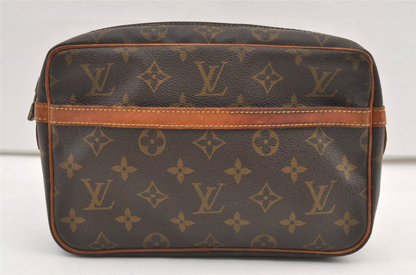 Authentic Louis Vuitton Monogram Compiegne 23 Clutch Hand Bag M51847 LV 1216K