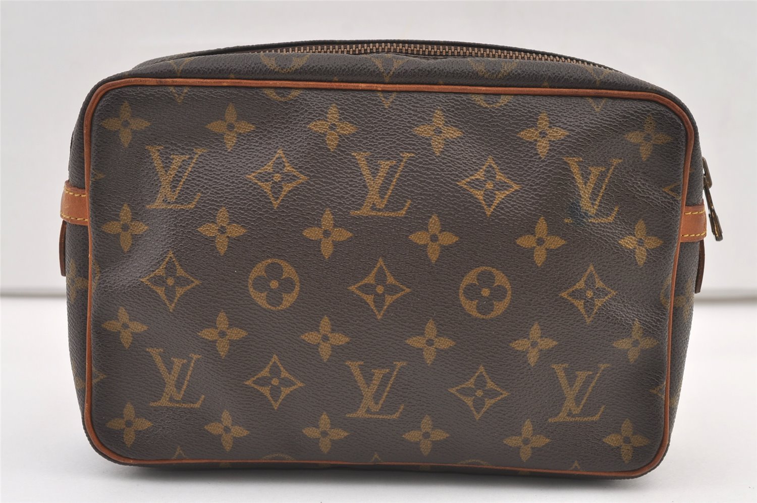 Authentic Louis Vuitton Monogram Compiegne 23 Clutch Hand Bag M51847 LV 1216K