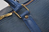 Authentic Louis Vuitton Epi Keepall 50 Boston Travel Bag Blue M42965 LV 1219I