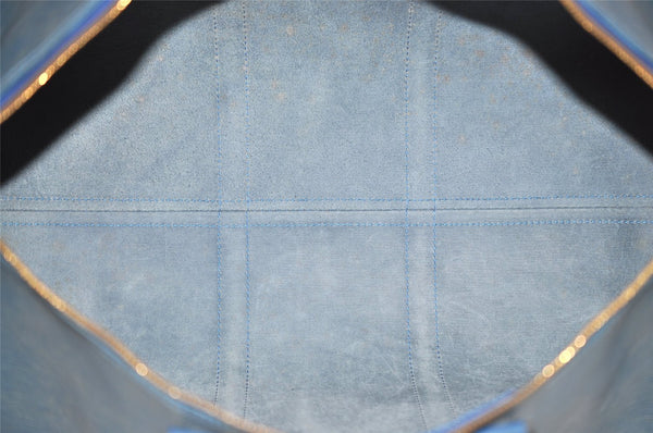 Authentic Louis Vuitton Epi Keepall 50 Boston Travel Bag Blue M42965 LV 1219I