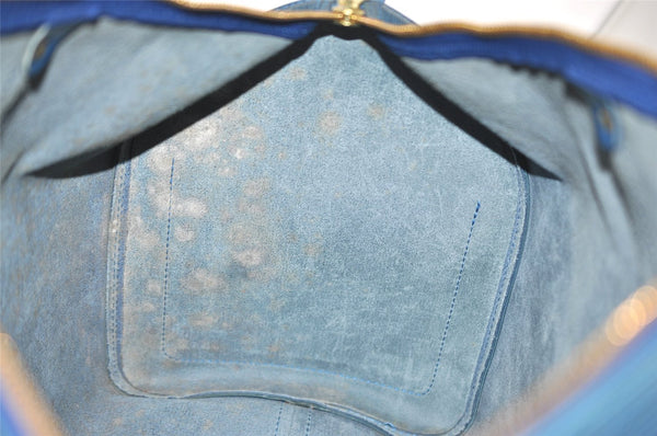 Authentic Louis Vuitton Epi Keepall 50 Boston Travel Bag Blue M42965 LV 1219I