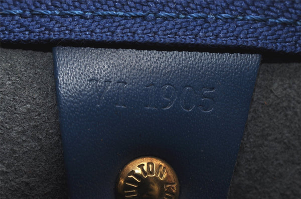Authentic Louis Vuitton Epi Keepall 50 Boston Travel Bag Blue M42965 LV 1219I