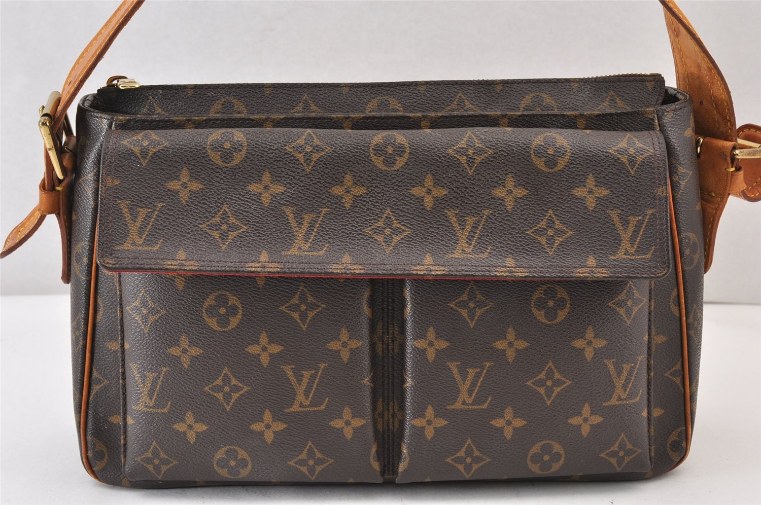 Authentic Louis Vuitton Monogram Viva Cite GM Shoulder Bag M51163 LV 1219K