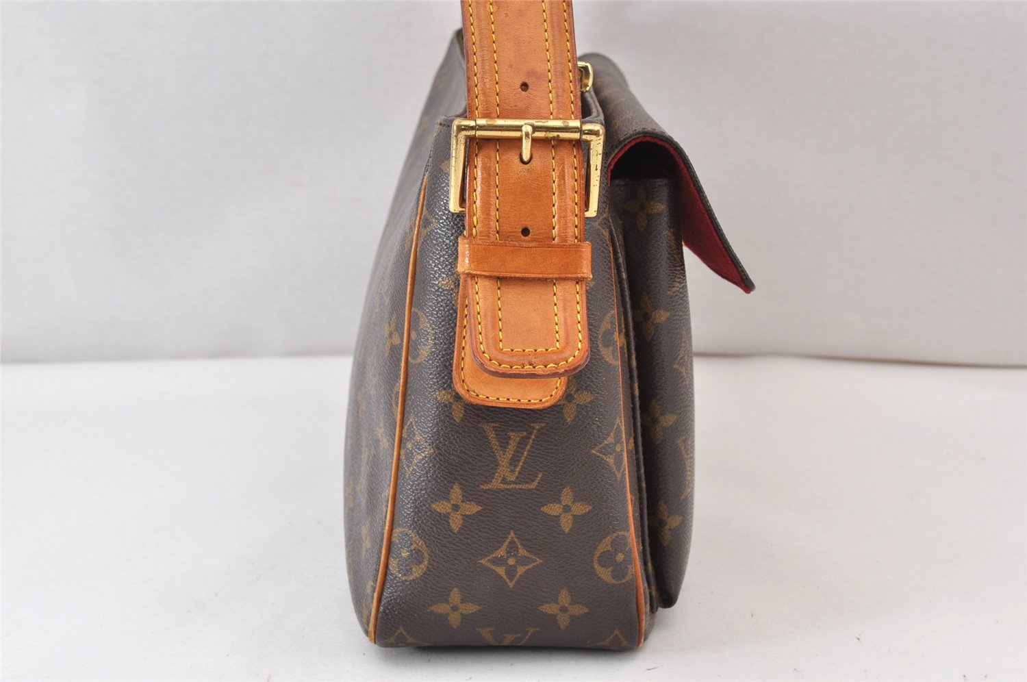 Authentic Louis Vuitton Monogram Viva Cite GM Shoulder Bag M51163 LV 1219K