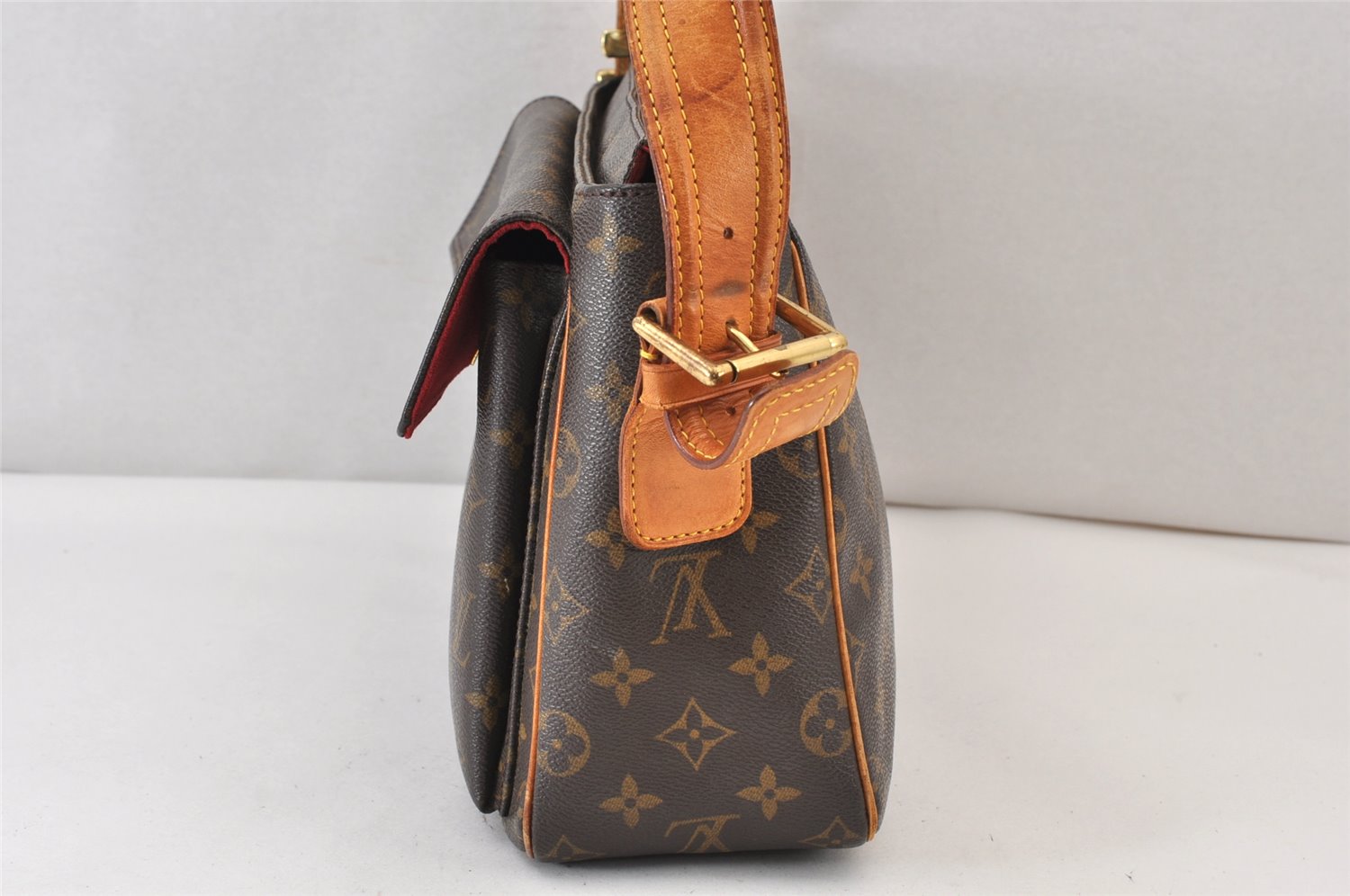 Authentic Louis Vuitton Monogram Viva Cite GM Shoulder Bag M51163 LV 1219K