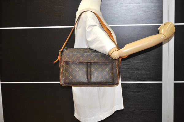 Authentic Louis Vuitton Monogram Viva Cite GM Shoulder Bag M51163 LV 1219K