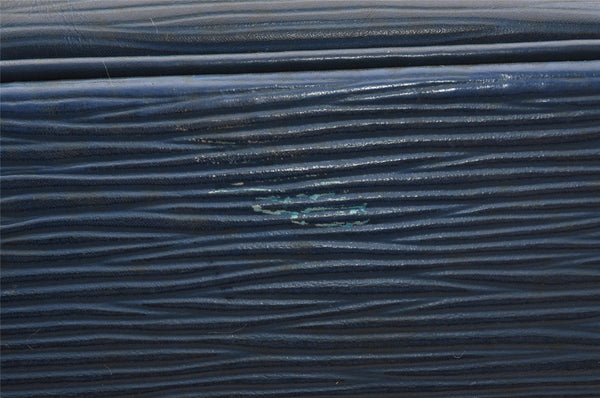 Authentic Louis Vuitton Epi Petit Noe Shoulder Drawstring Bag M44105 Blue 1221I